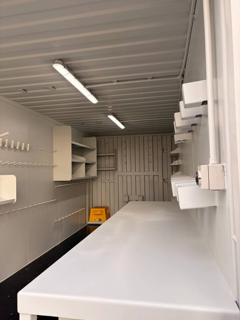 The 20ft mechanical tooling room fit-out