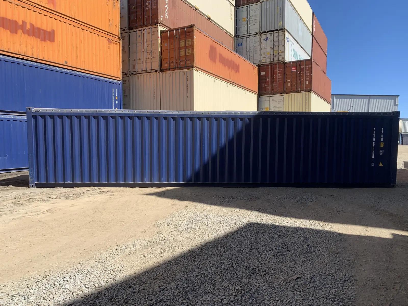 40ft Open Top Shipping Container w' Tarp And Bows & Timber Floor