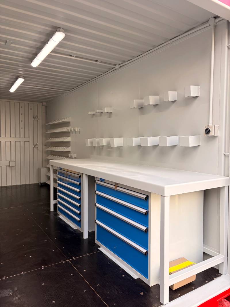 The 20ft mechanical tooling room fit-out