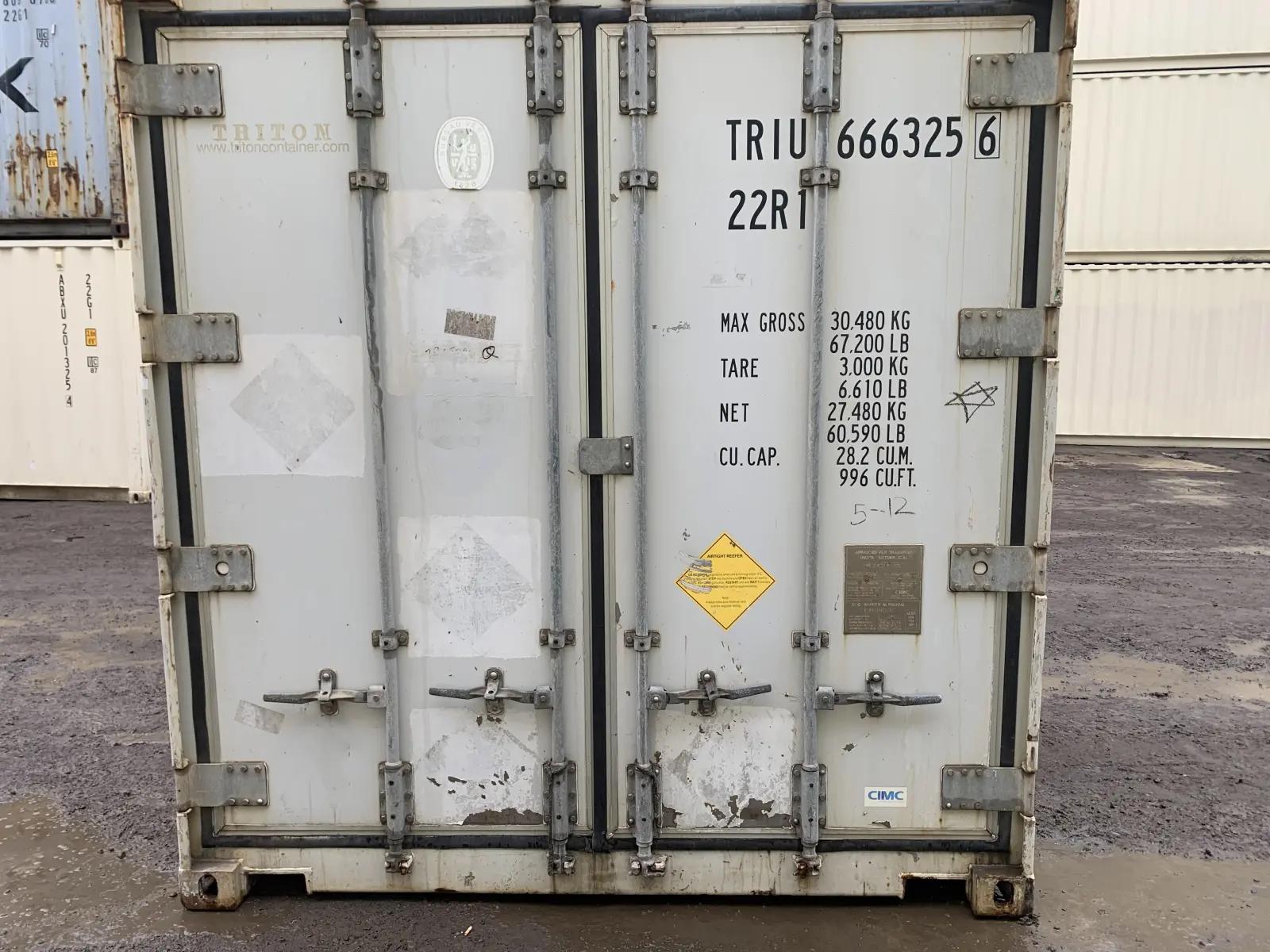 Used 20ft Refrigerated Shipping Container, Non-Operational