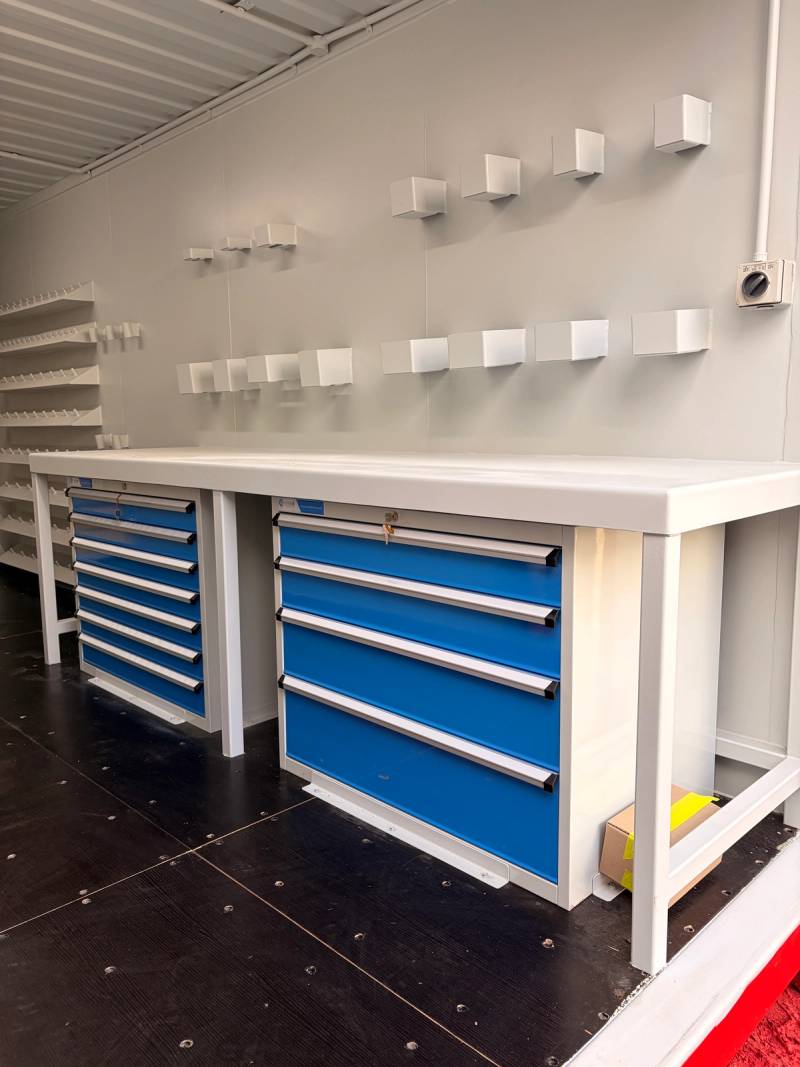 The 20ft mechanical tooling room fit-out