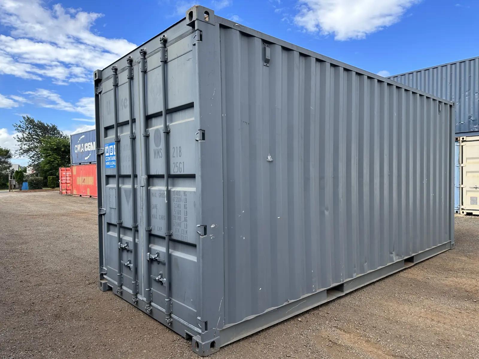 20ft High Cube Shipping Container w' Tie Rails