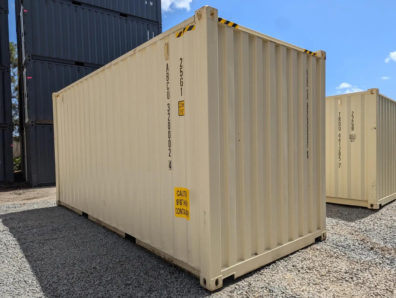 20ft High Cube Shipping Container w' Tie Rails