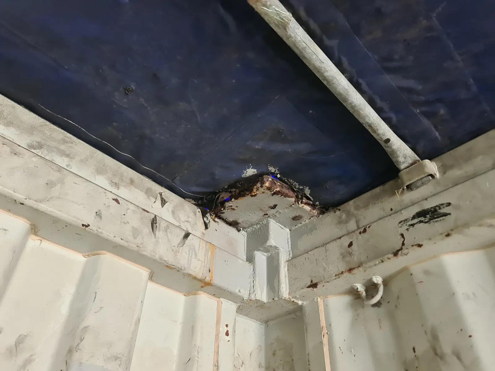 Used 20ft High Cube Open Top Container w' Tarp And Bows