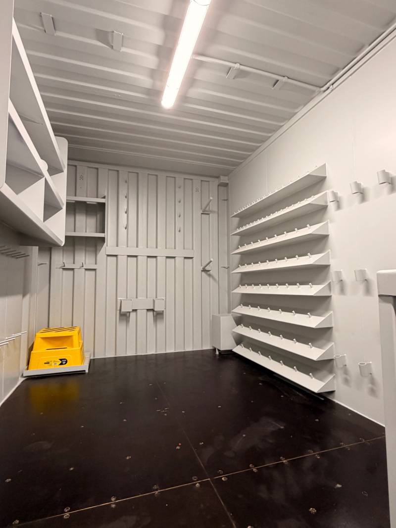 The 20ft mechanical tooling room fit-out