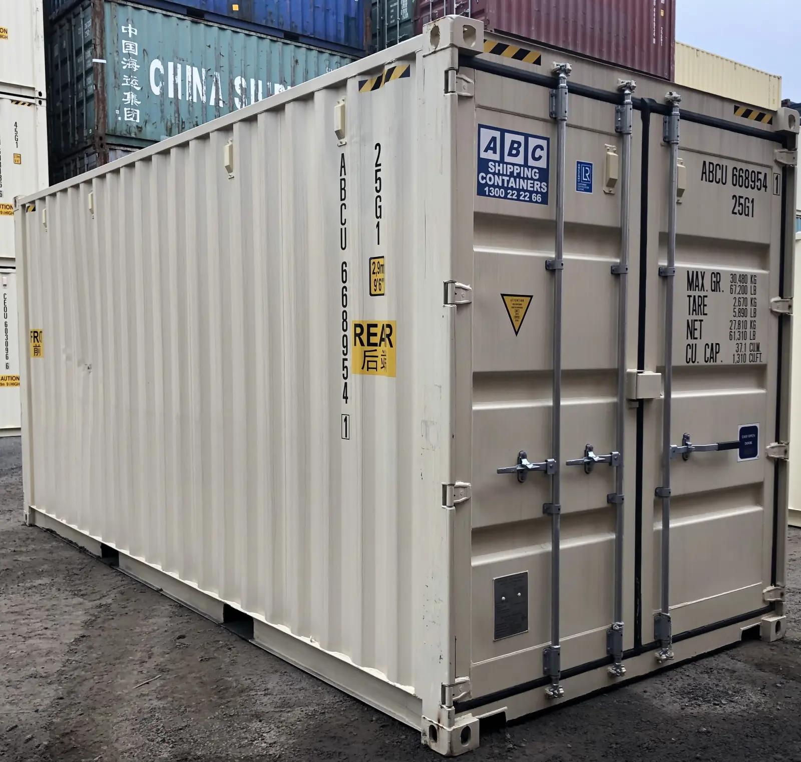 20ft High Cube Shipping Container w' Steel Floor & Doors Both Ends