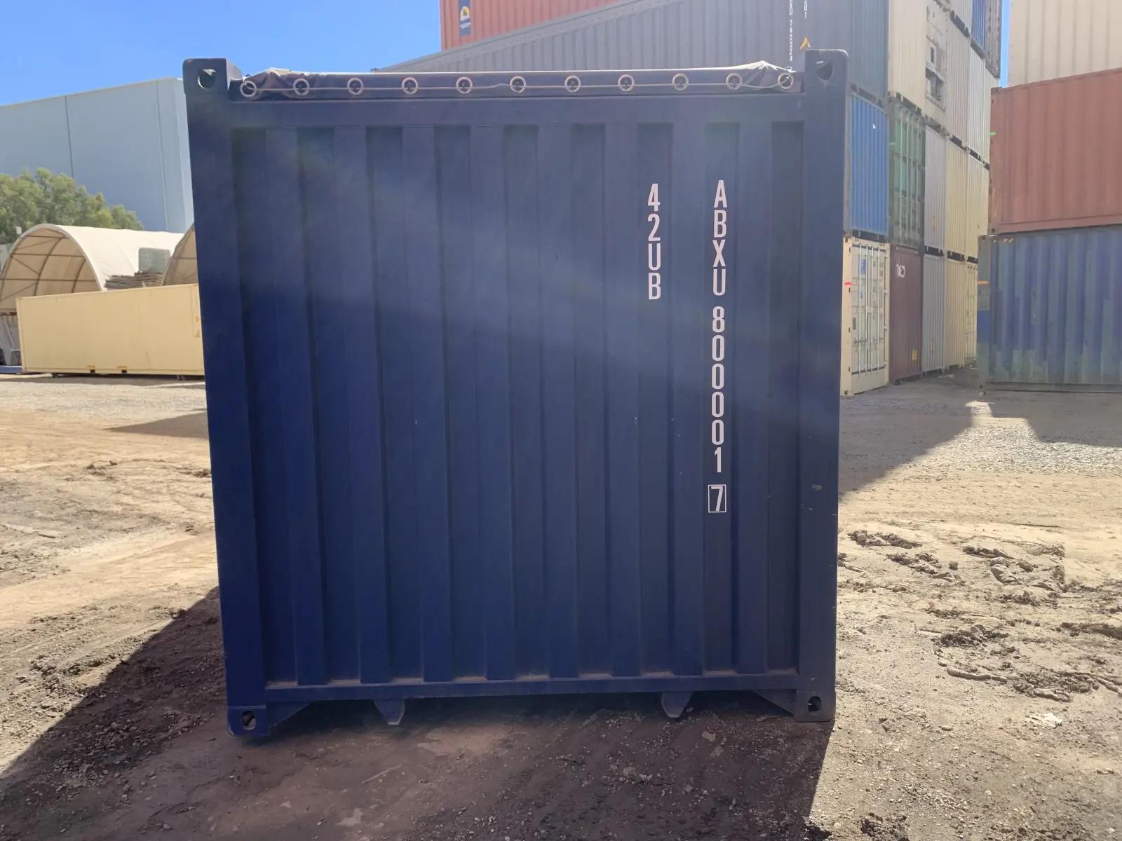 40ft Open Top Shipping Container w' Tarp And Bows & Timber Floor