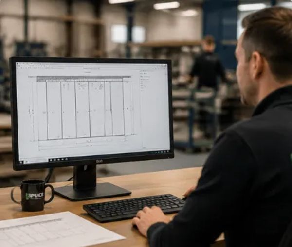 Werktekening en productie van projectwand op maat — Spijker BV werkplaats
