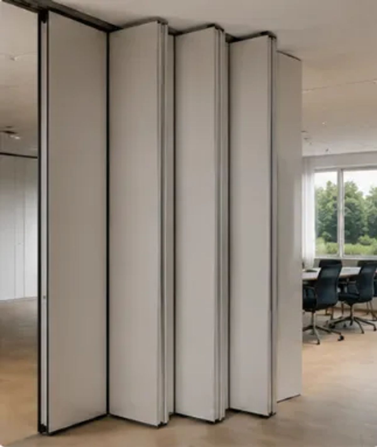 Slijtvaste PVC-vloer in een open kantoor met werkplekken