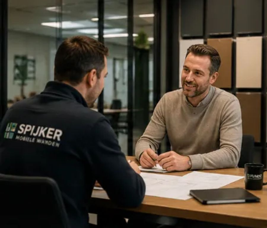 Spijker BV adviseur meet projectwand in op locatie