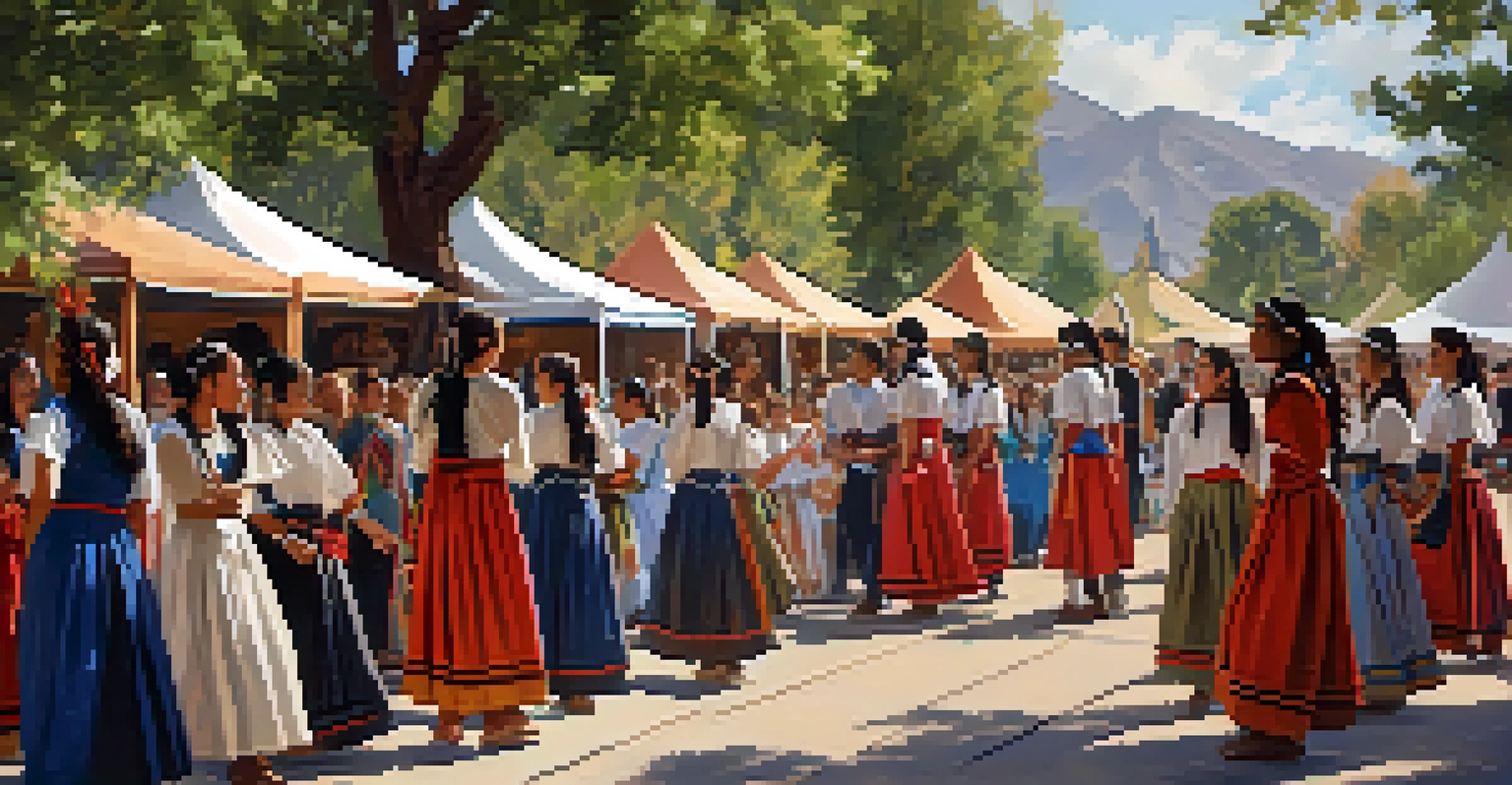 Students at Brigham Young University enjoying a cultural event with music, dance, and colorful decorations.