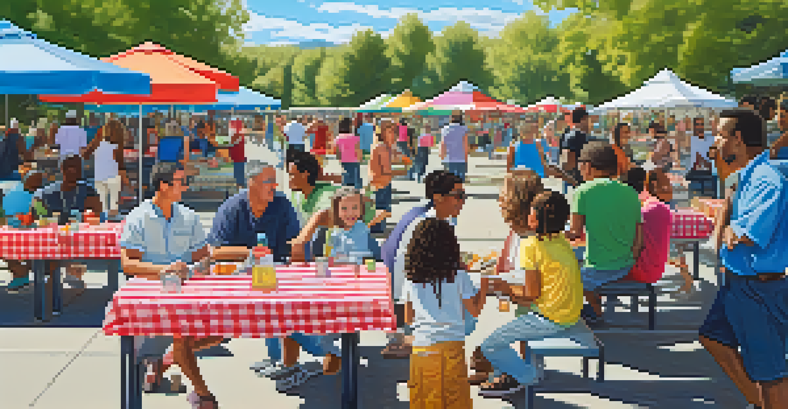 Community gathering in a Utah park with diverse people engaging and enjoying the day.