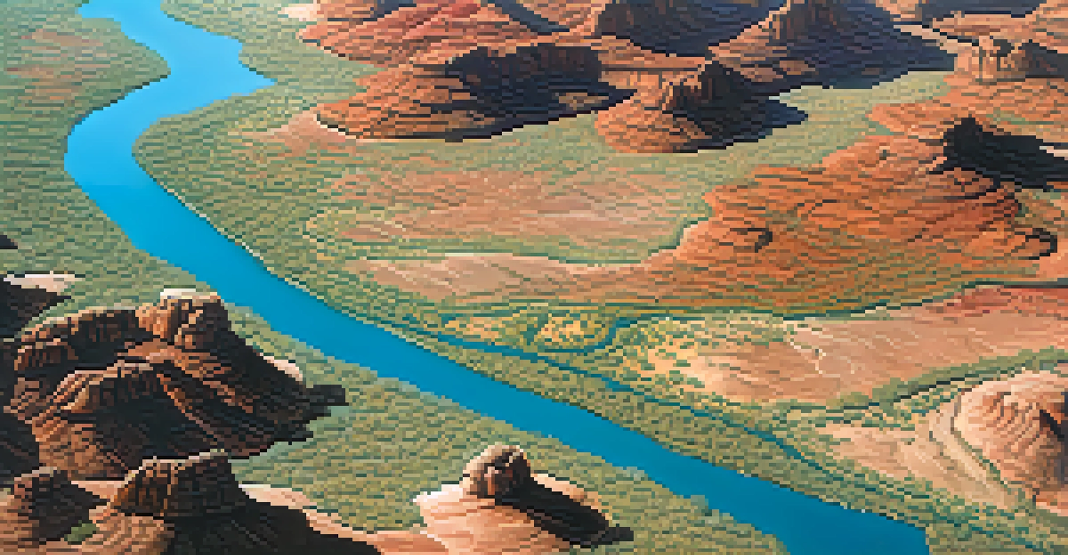 Aerial view of Utah's desert ecosystem showing dry and wet patches with rock formations.