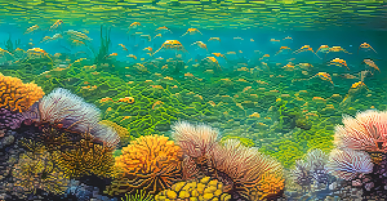 A close-up view of brine flies and brine shrimp in the shallow waters of the Great Salt Lake.