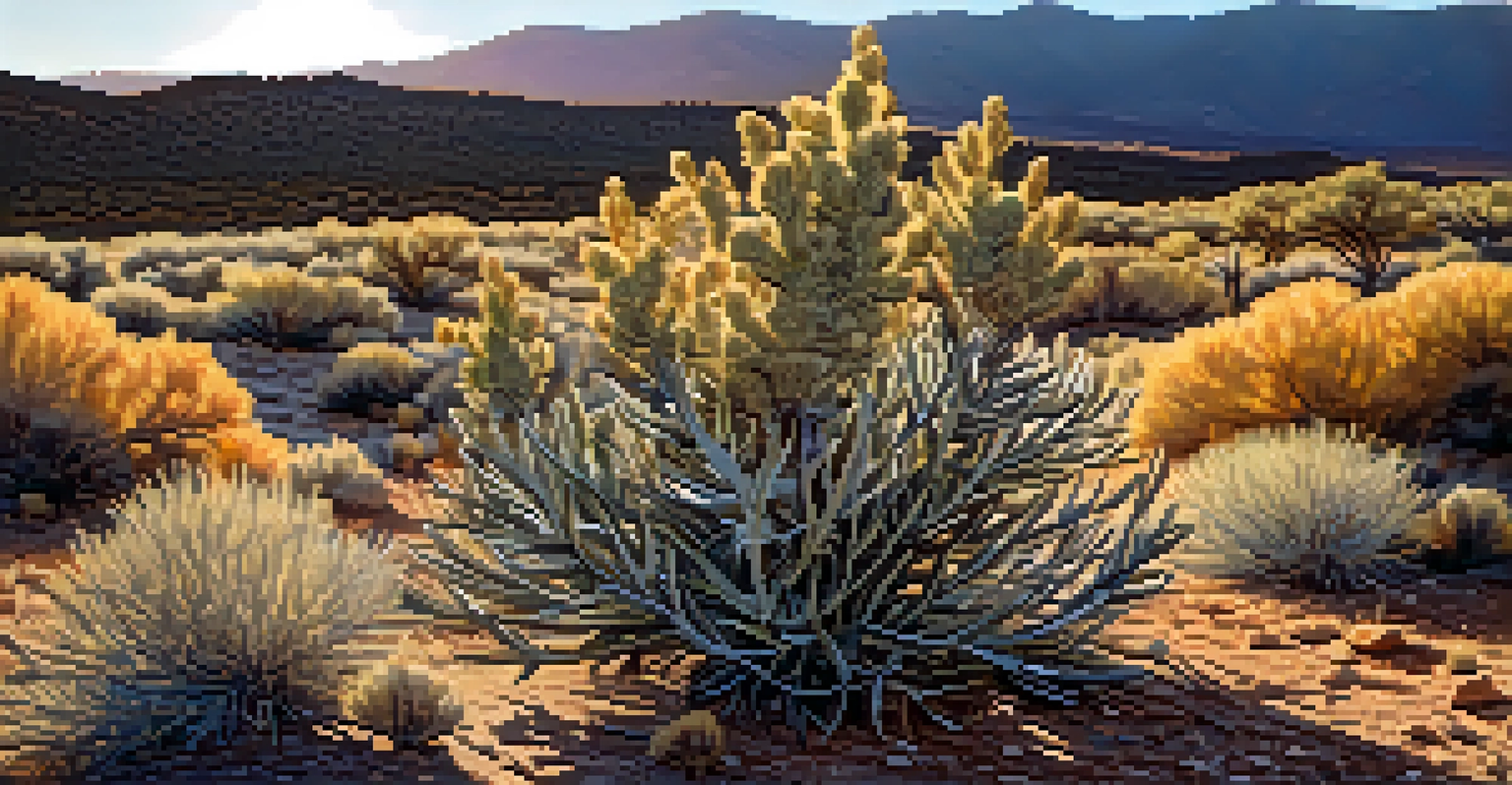 Close-up of sagebrush plant in the Great Basin Desert, showcasing its texture and resilience.