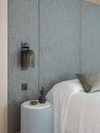 Custom sconce lighting at the master bedhead