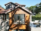 The rear extension in western red cedar cladding