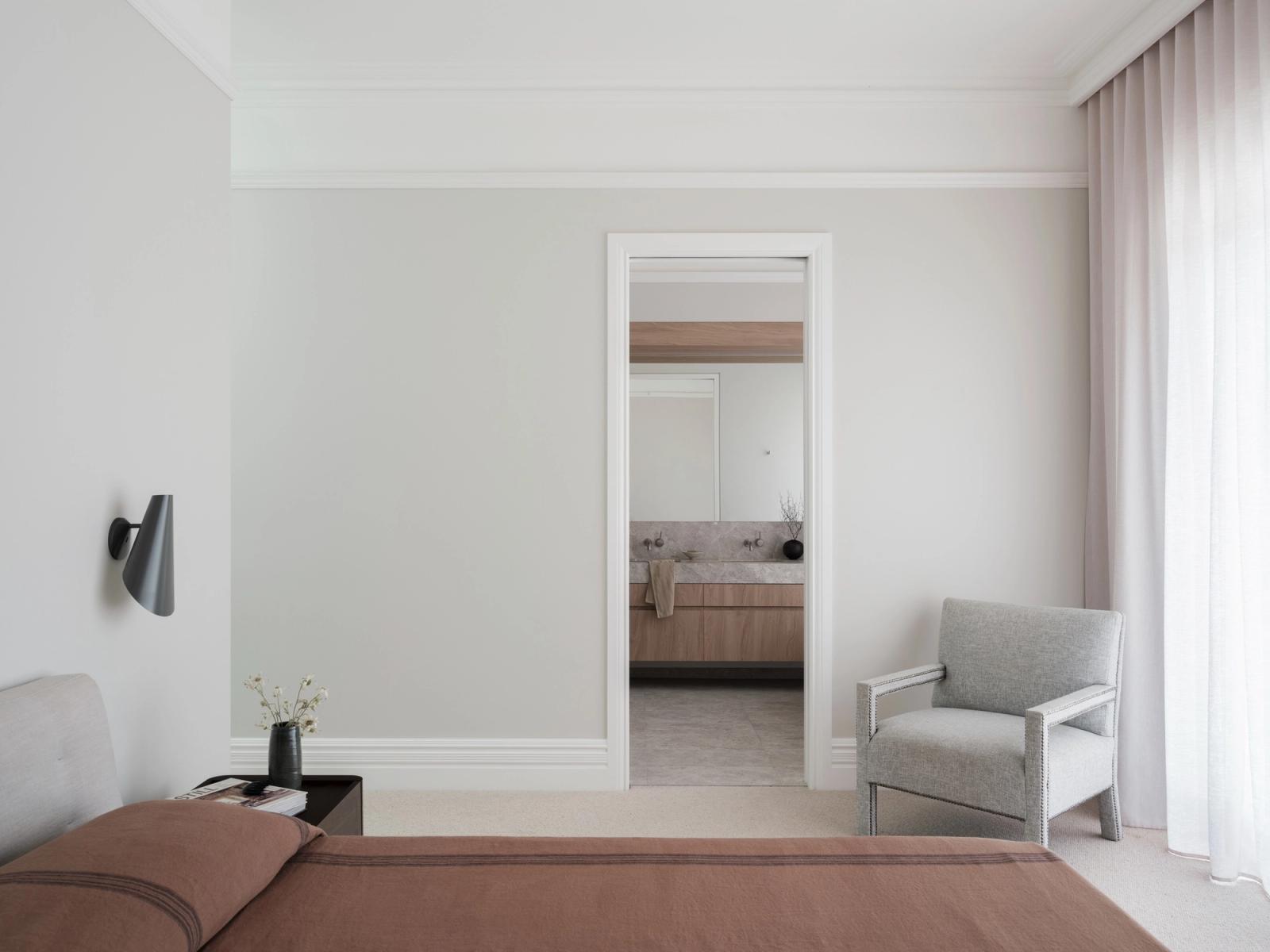 The master bedroom looking through to the ensuite
