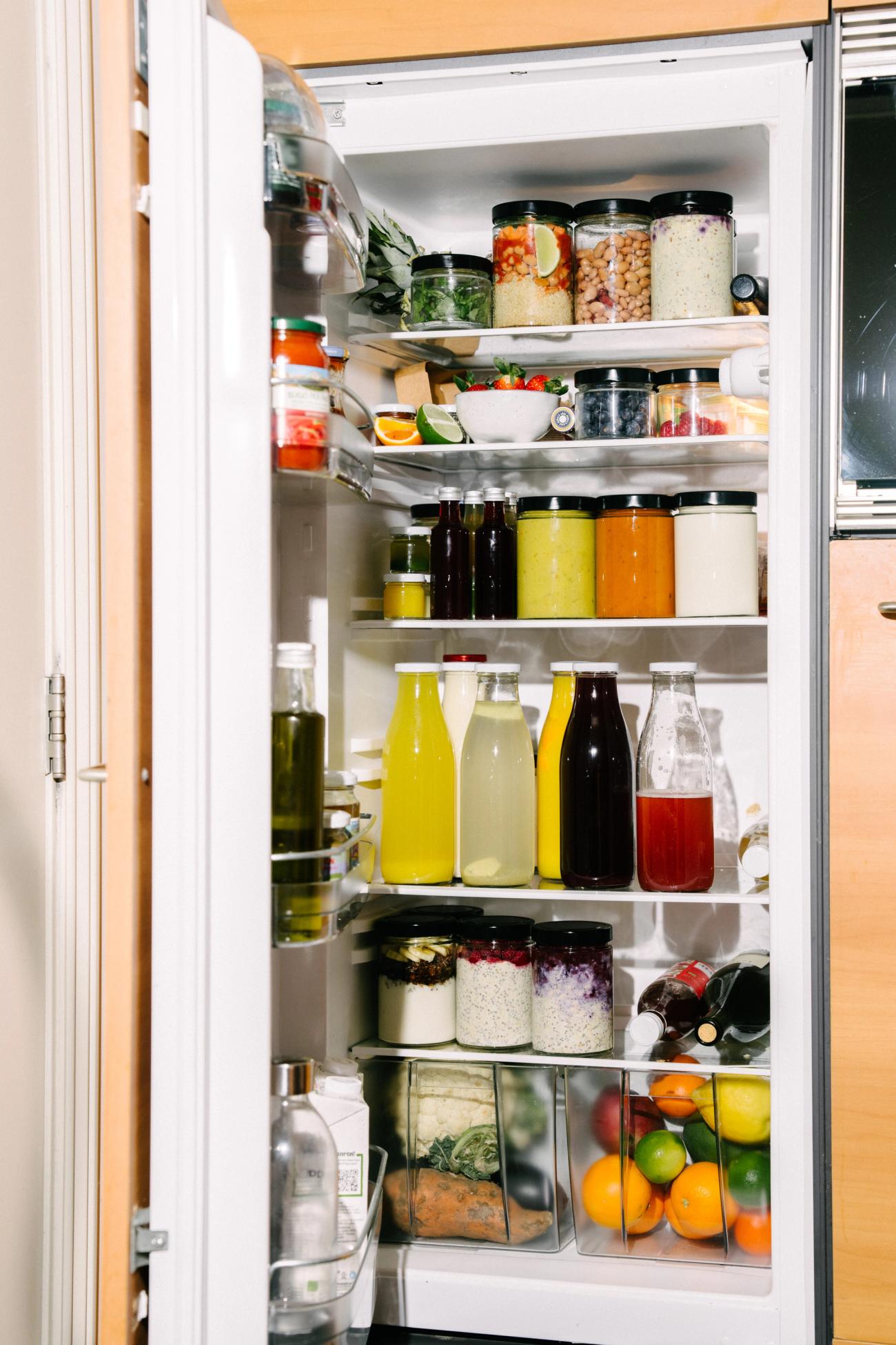 filled up fridge
