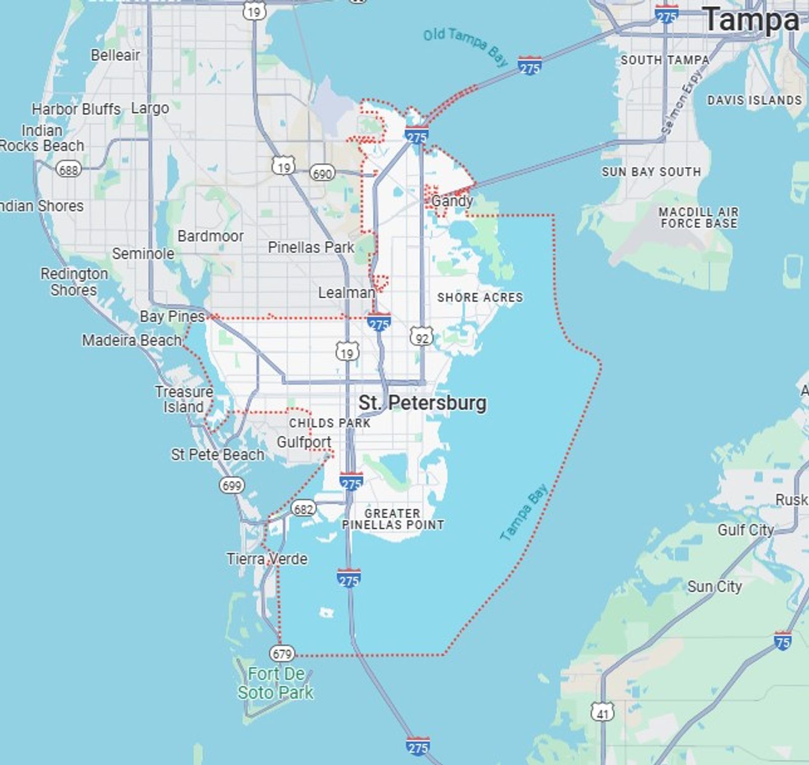 Map of St. Petersburg