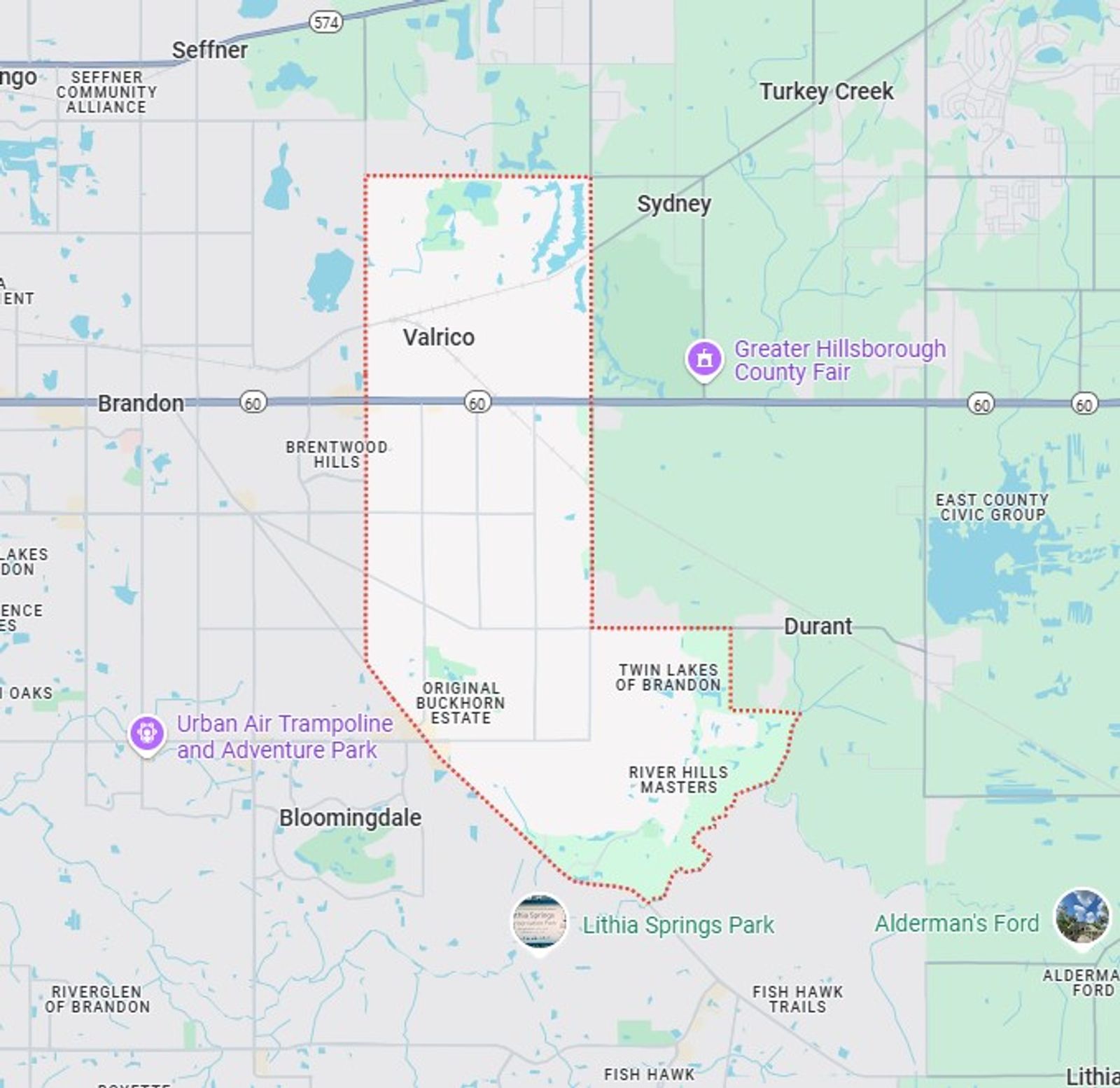 Map of Valrico