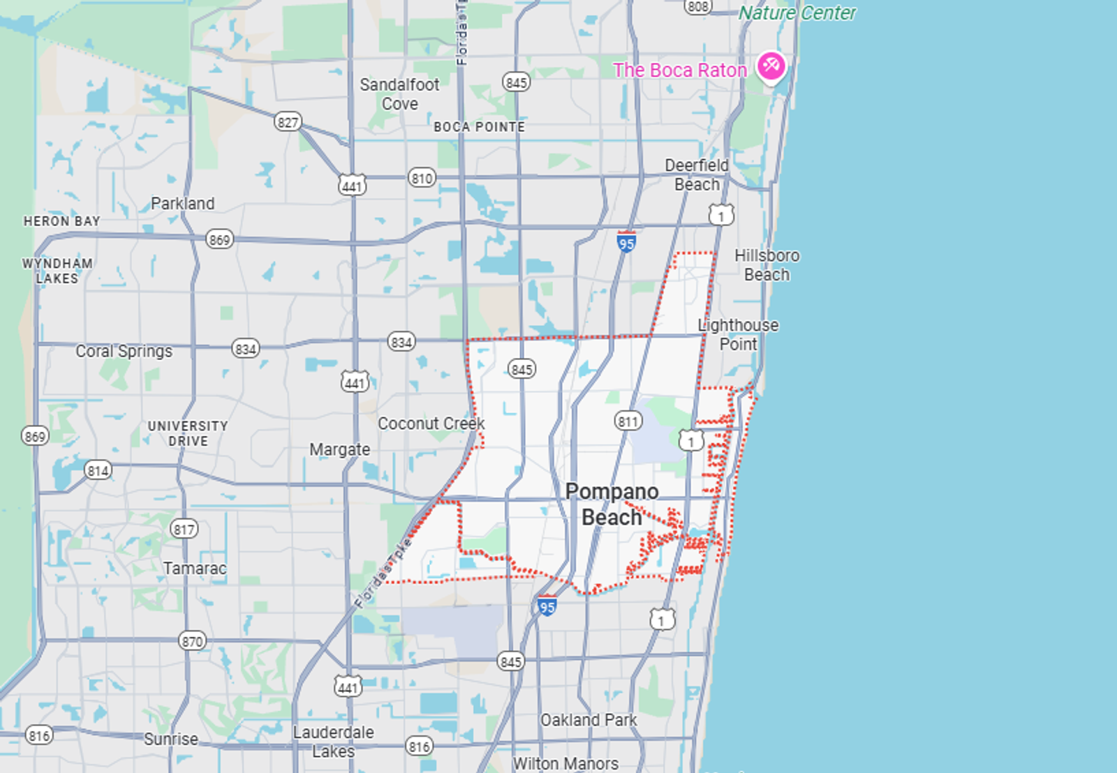 Map of Pompano