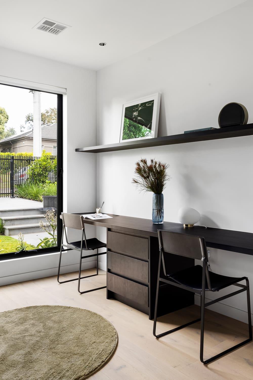 a modern study nook