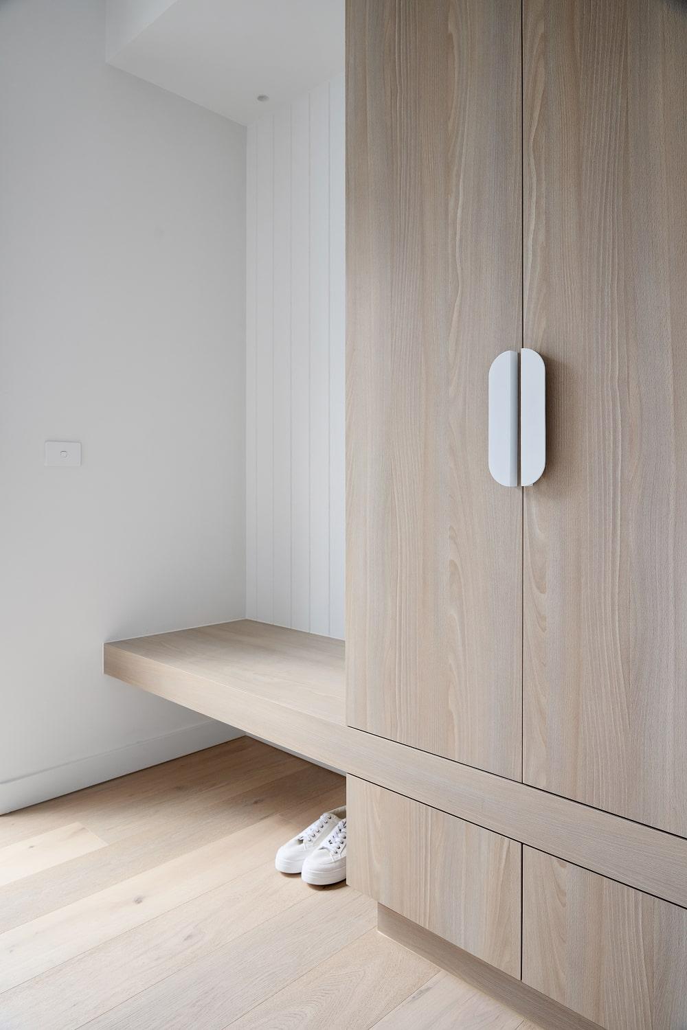 Thomas Archer designed and built modern mudroom