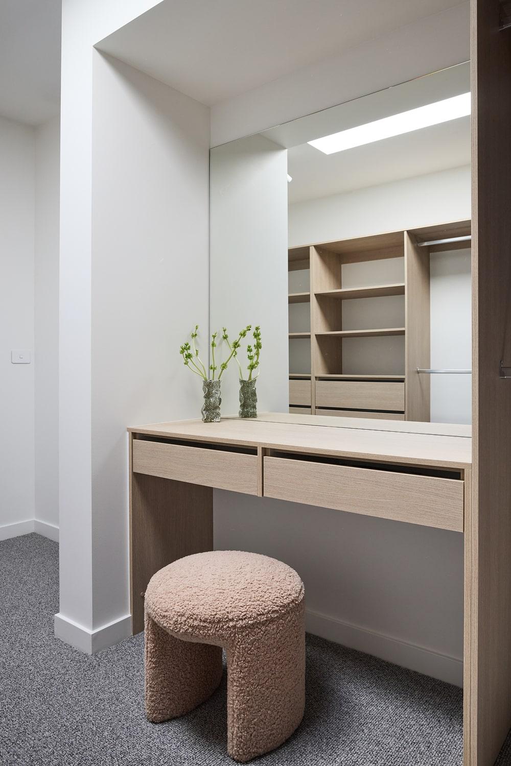 Thomas Archer custom designed walk in wardrobe within the Hartwell House primary suite