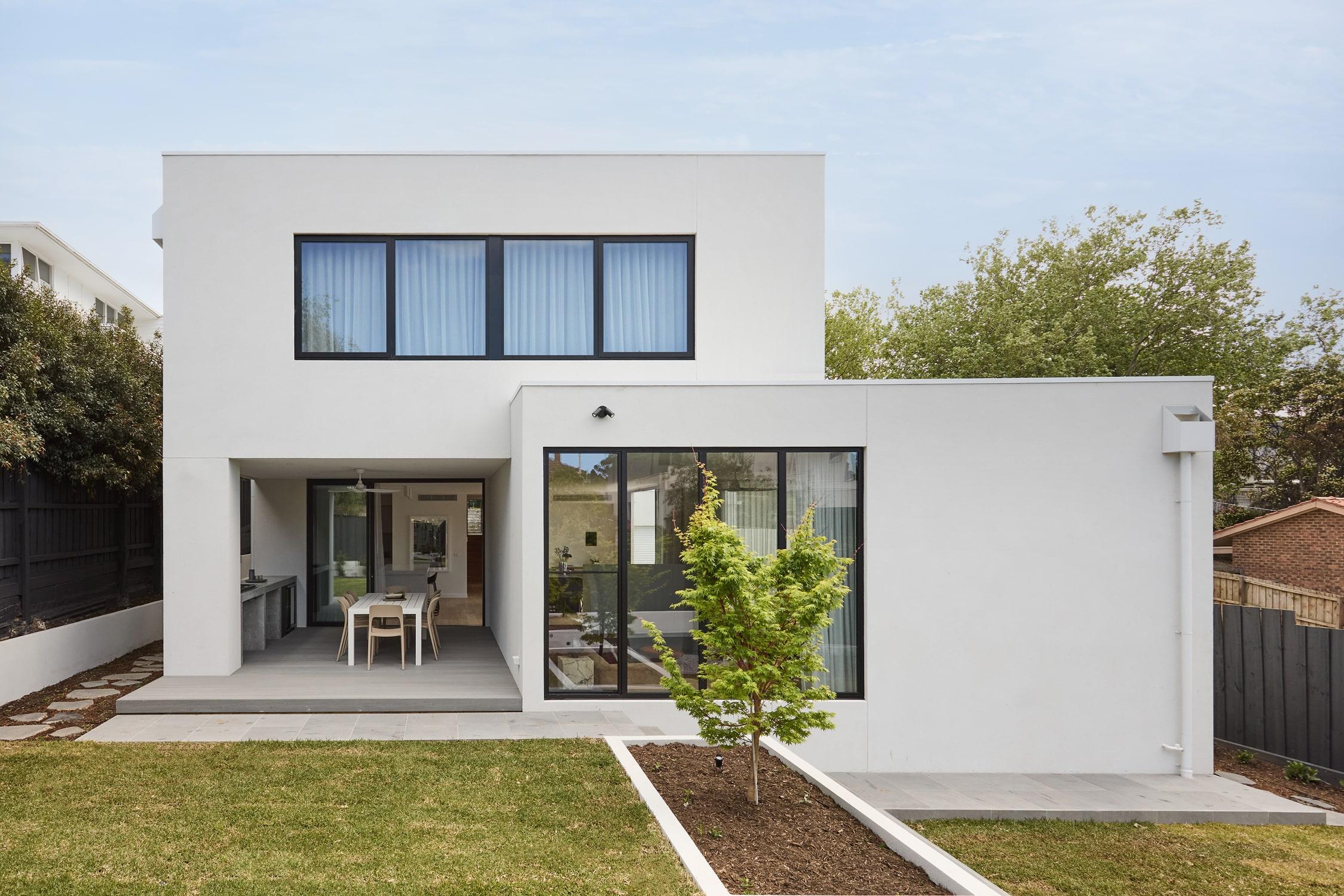 Rear facade custom designed and built by Thomas Archer.