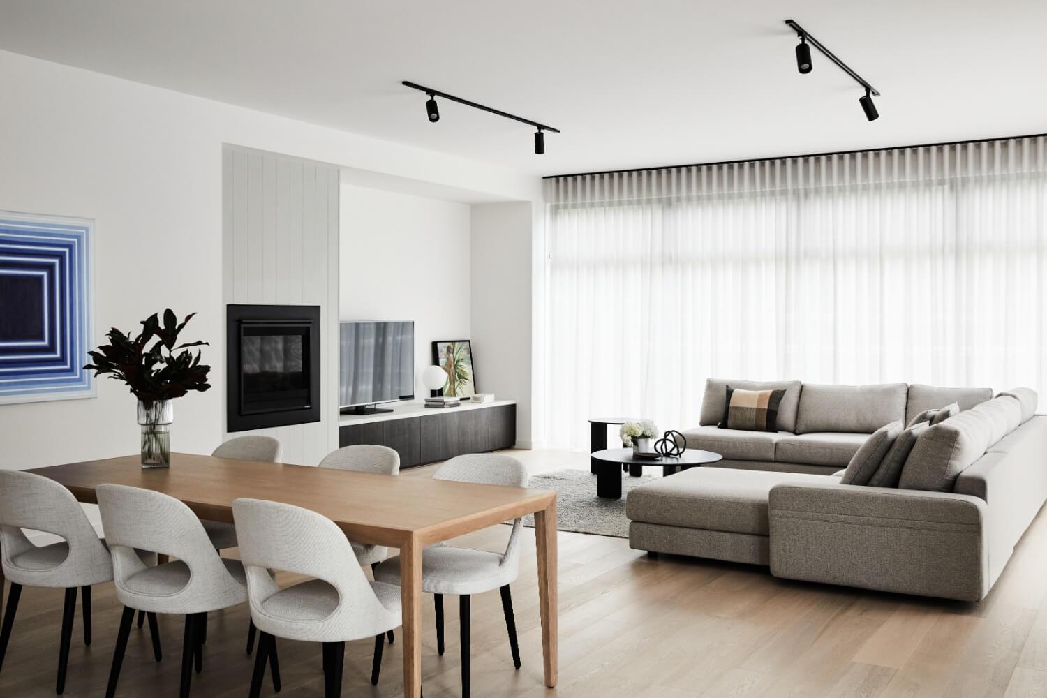 Combination Of Grey And Brown Furnishing Create Clean And Timeless Aesthetic