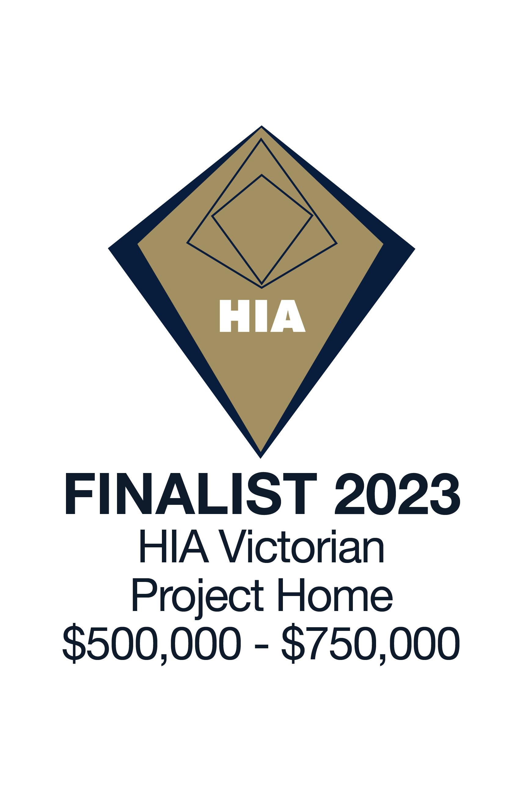 HIA Victoria Finalist Award 2023 Project Home $500,000 - $750,000