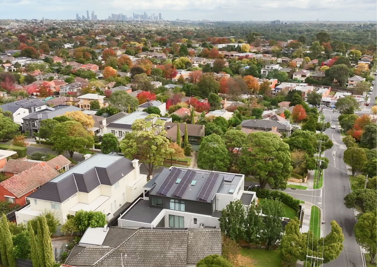 Balwyn suburb aerial view
