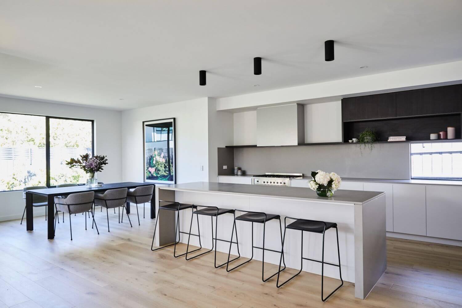 Contemporary Kitchen And Dining Space