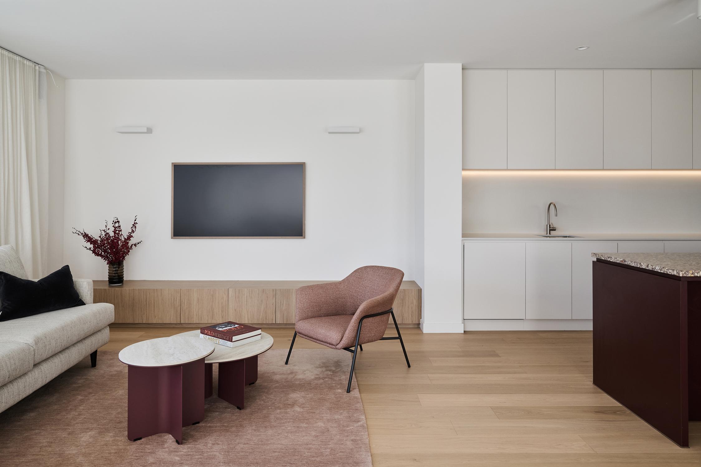 Architecturally designed modern, open plan kitchen and living space by Thomas Archer