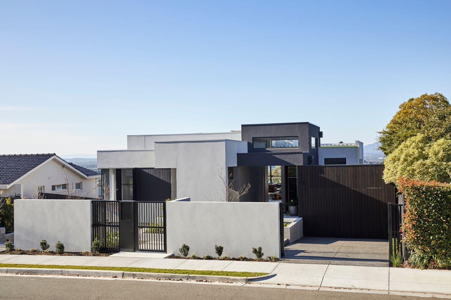 Custom Thomas Archer Facade On Sloping Block In Glen Waverley