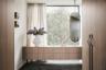 Walk In Robe in Primary Suite, Light Oak Joinery