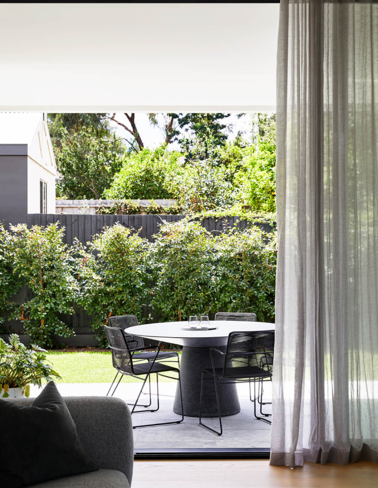 Floor To Ceiling Stacker Doors Open Out To Alfresco