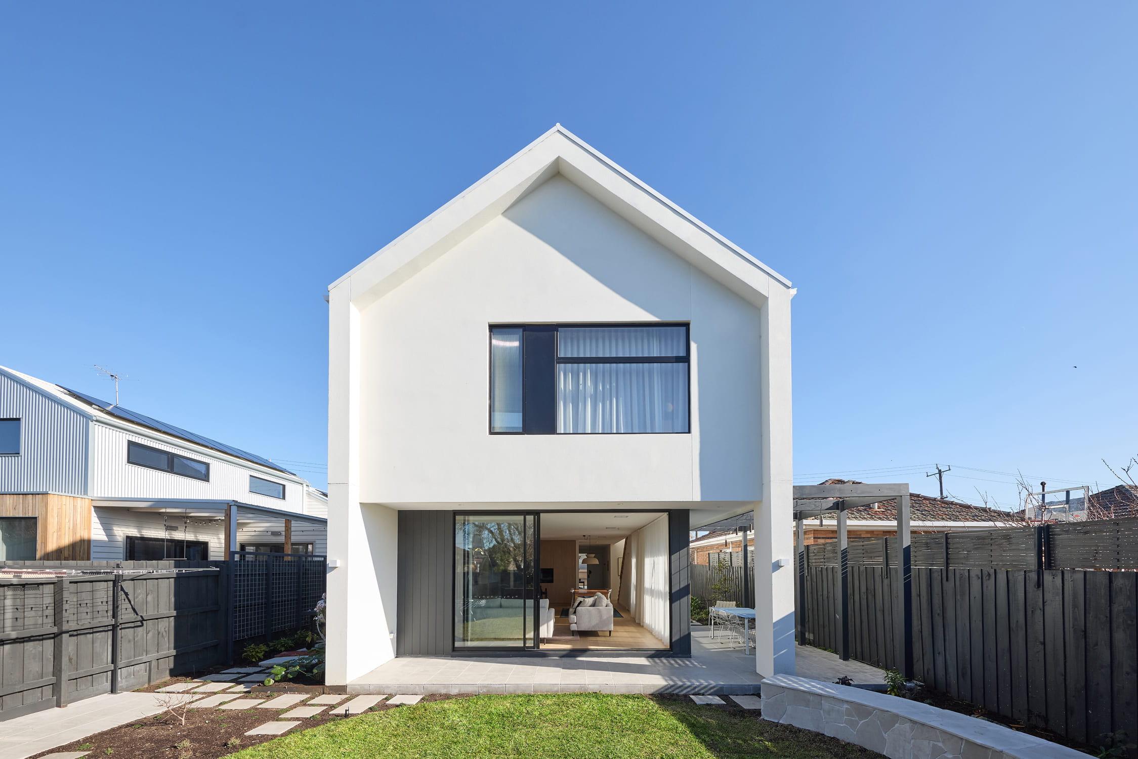 Rear External Facade of Architecturally Designed West Footscray Home by Thomas Archer