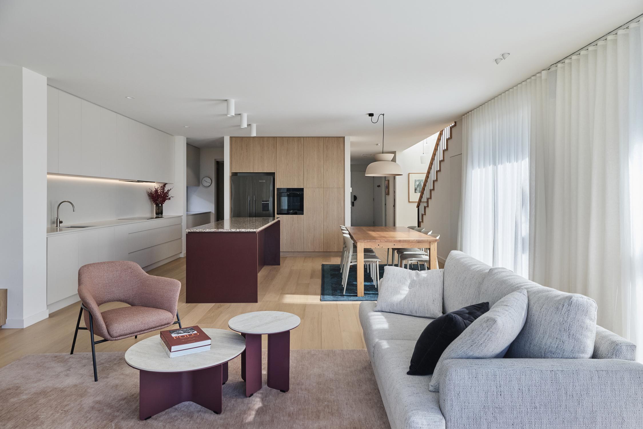 Thomas Archer Designed and Built Kitchen and dining in West Footscray House