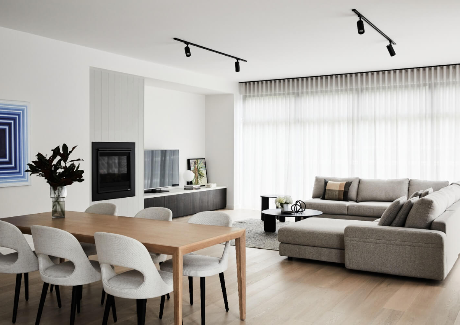Combination Of Grey And Brown Furnishing Create Clean And Timeless Aesthetic
