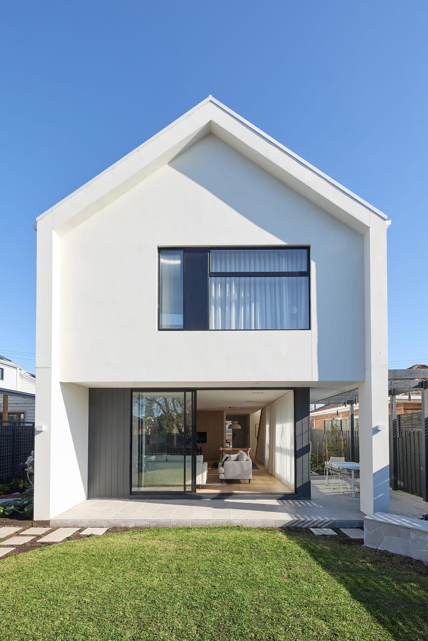 Rear External Facade of Architecturally Designed West Footscray Home by Thomas Archer