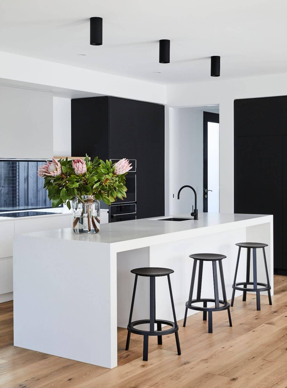 Minimalist Kitchen Island And Cabinetry