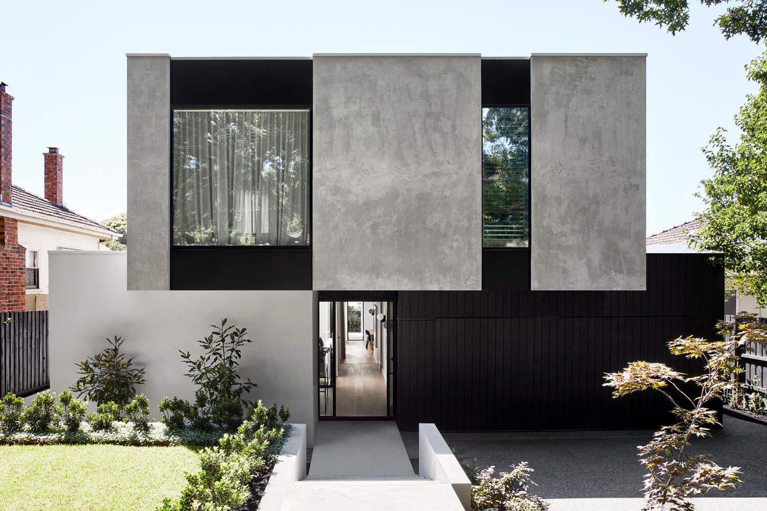 Timeless Contrasting Tone Contemporary Facade