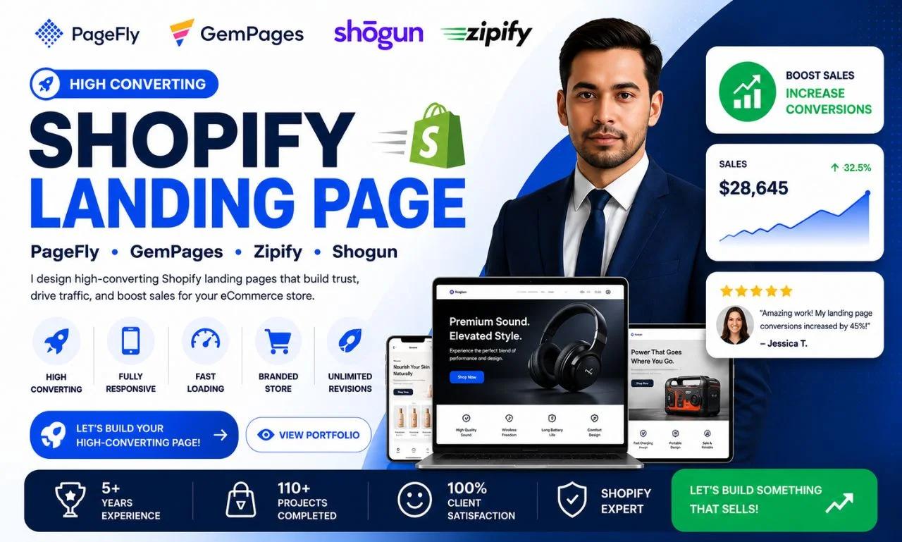 design high converting shopify landing page using pagefly gempages or zipify | Advertising and Marketing | Mesa | 4