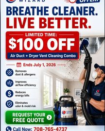 Professional Air Duct & Dryer Vent Cleaning Service - $100 OFF Special Offer