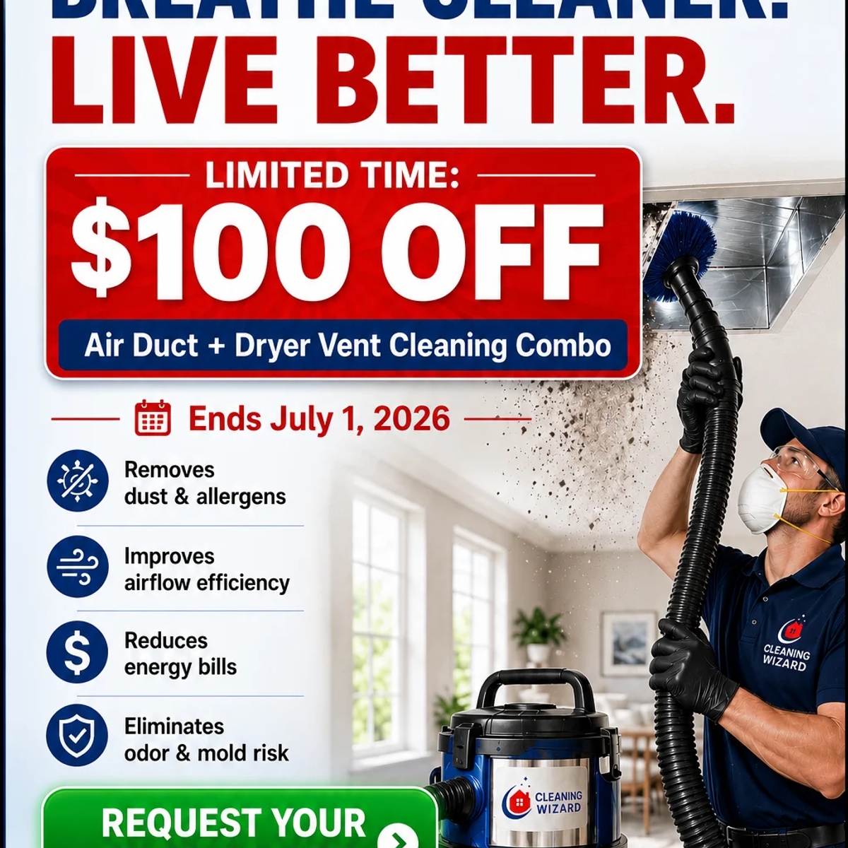 Professional Air Duct & Dryer Vent Cleaning Service - $100 OFF Special Offer | Other Services | Chicago | Ad gallery (SEO) | 1