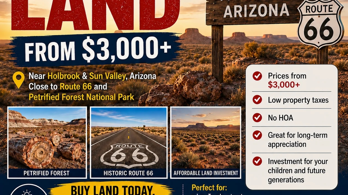 Own Arizona Land Starting at Just $3,000 – An Affordable Investment for Today and Future Generations | Selling a plot | Phoenix | Ad gallery (SEO) | 3