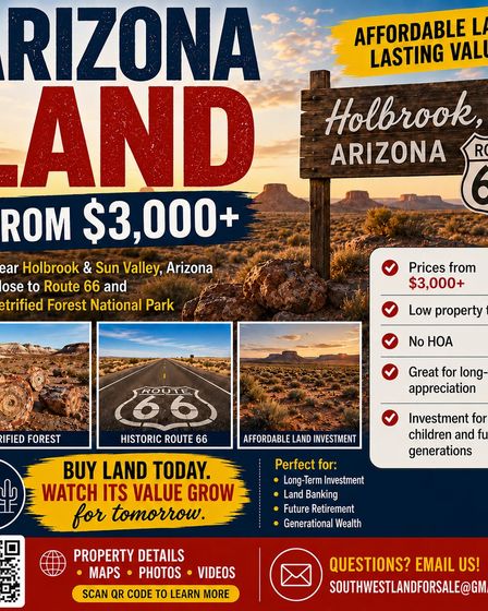 Own Arizona Land Starting at Just $3,000 – An Affordable Investment for Today and Future Generations | Selling a plot | Phoenix | 1