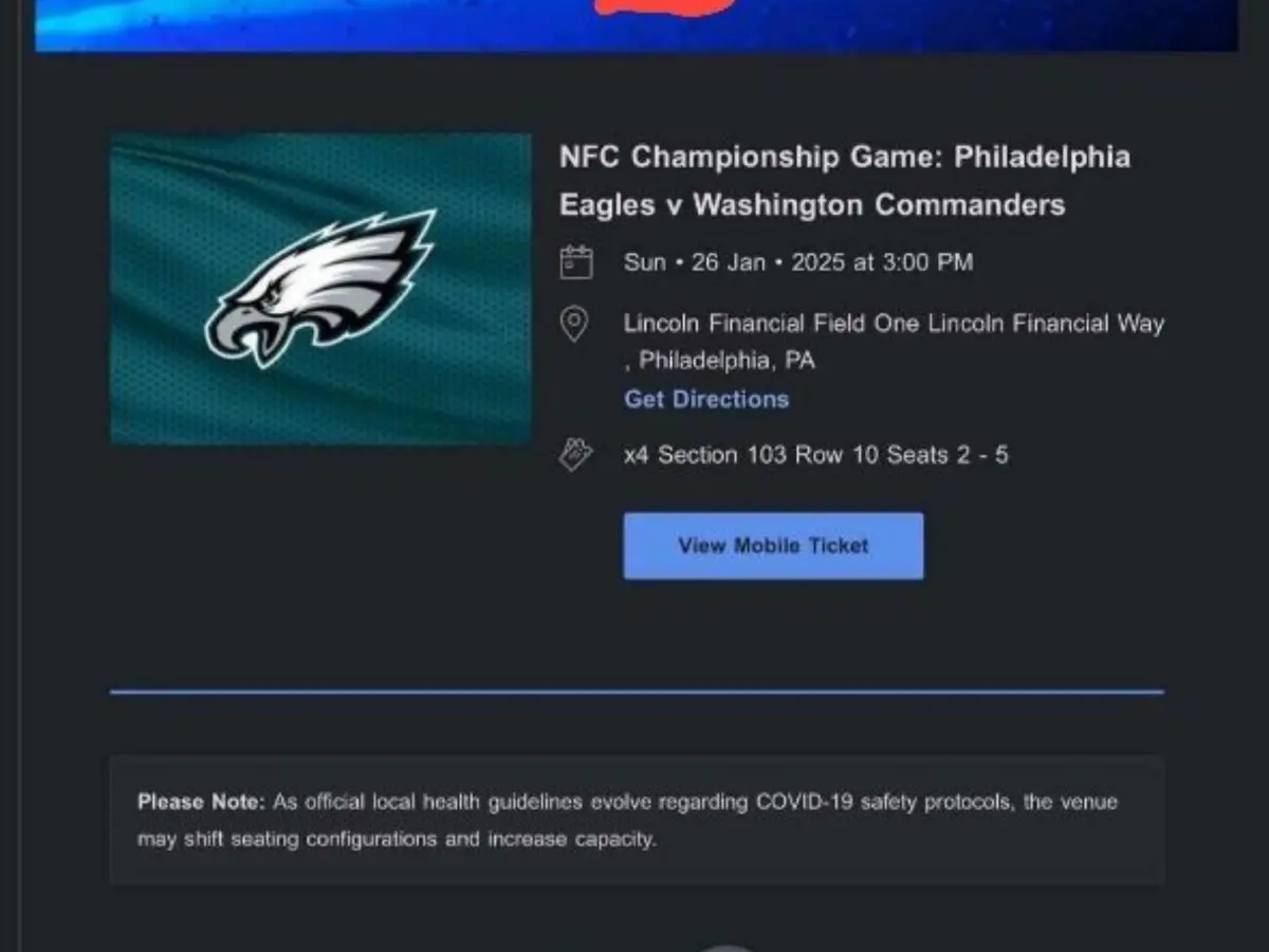 Free NFL championship tickets for sunday 26 game | Sports events | Philadelphia | Ad gallery (SEO) | 2